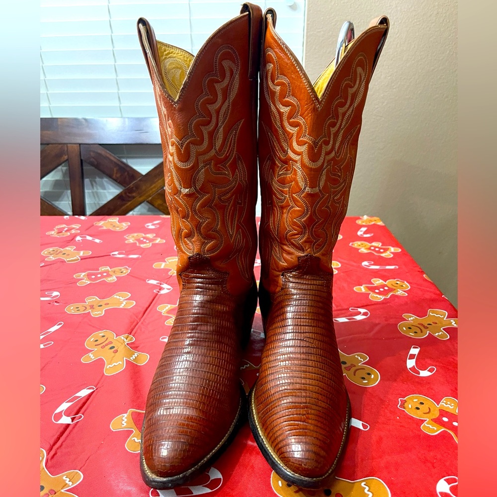 Vintage Teju Lizard 🦎 Tony Lama Western Cowboy Boots